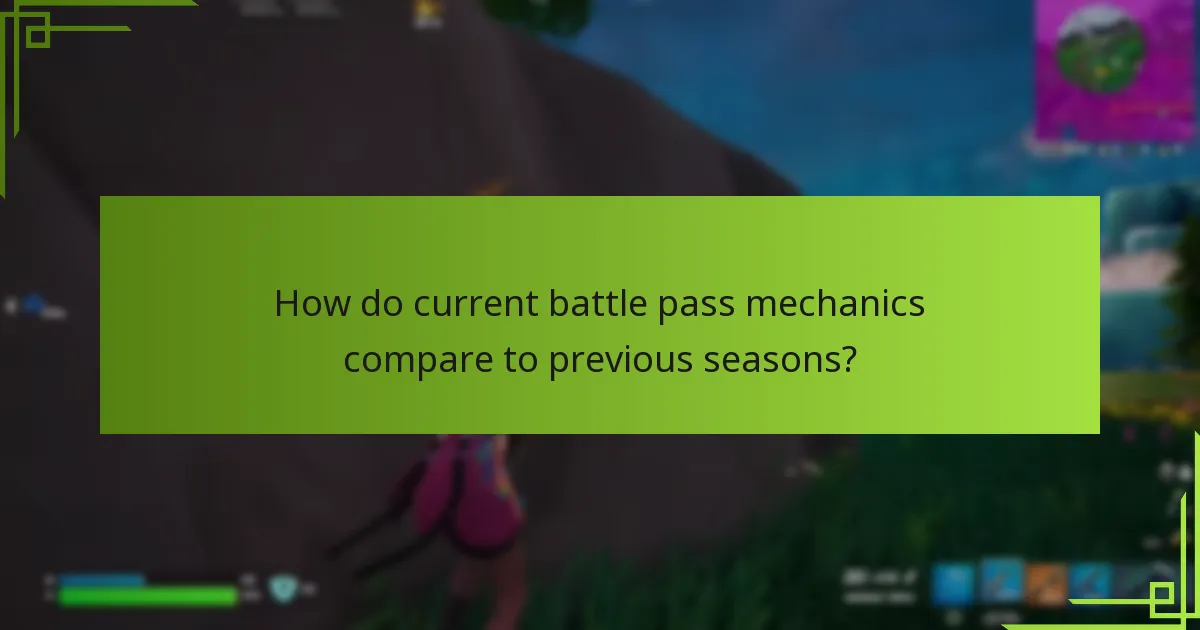 How do current battle pass mechanics compare to previous seasons?