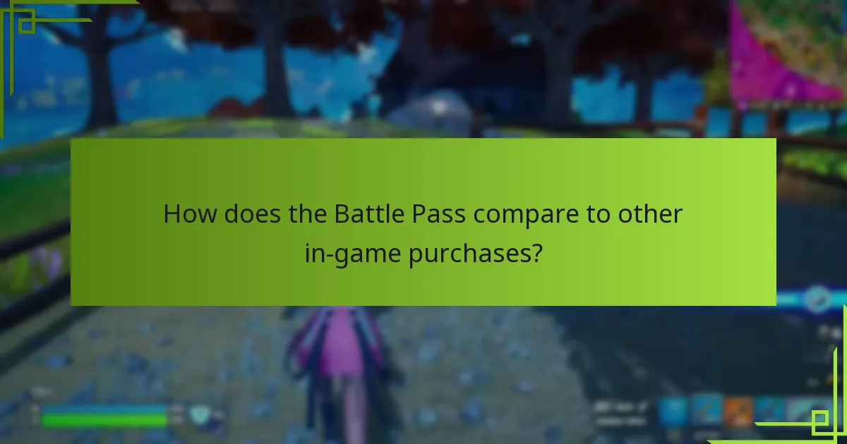 How does the Battle Pass compare to other in-game purchases?