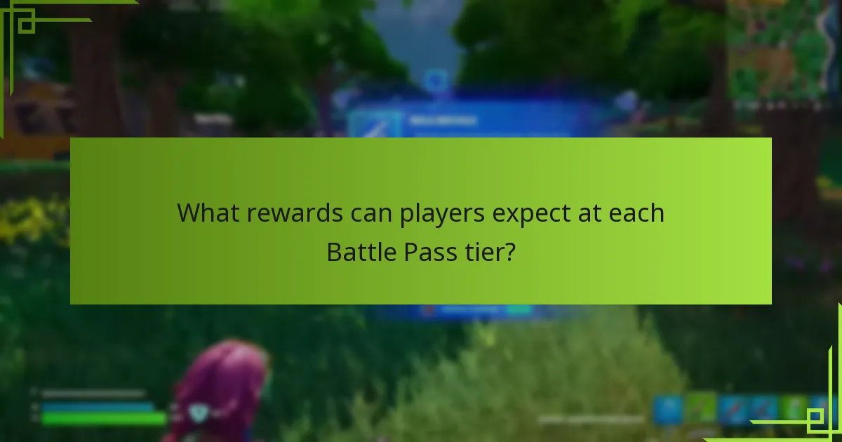 What rewards can players expect at each Battle Pass tier?